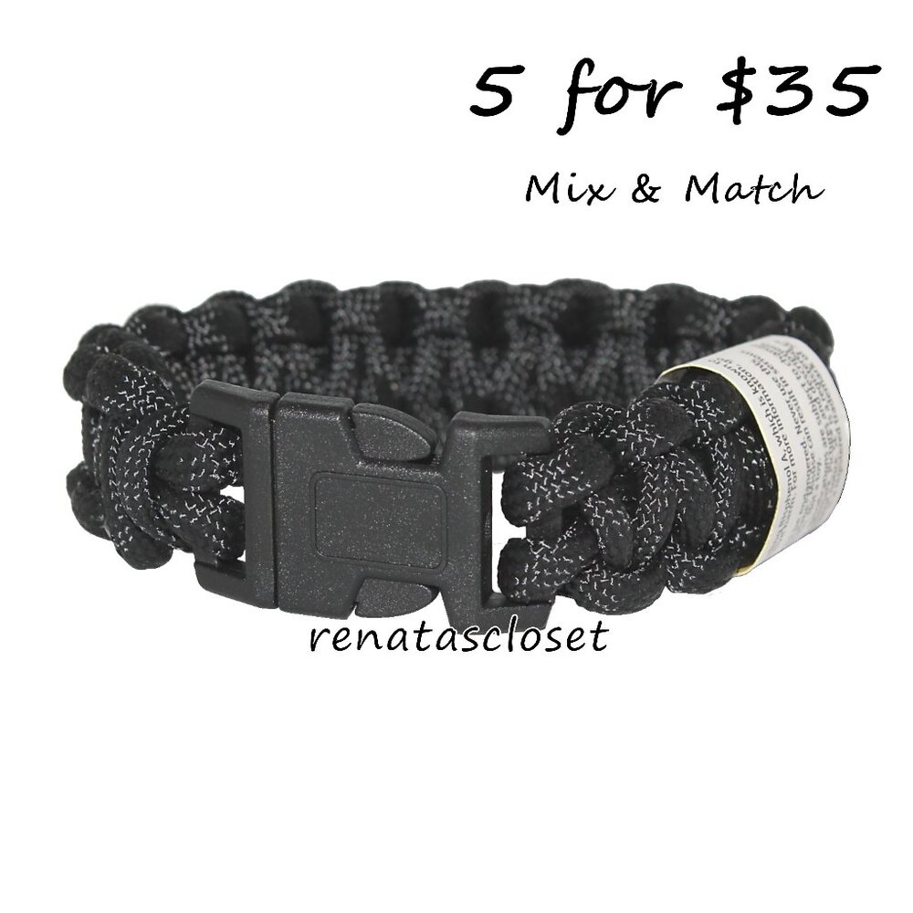 SE Survivor Series 8" Paracord Bracelet - Black NWT